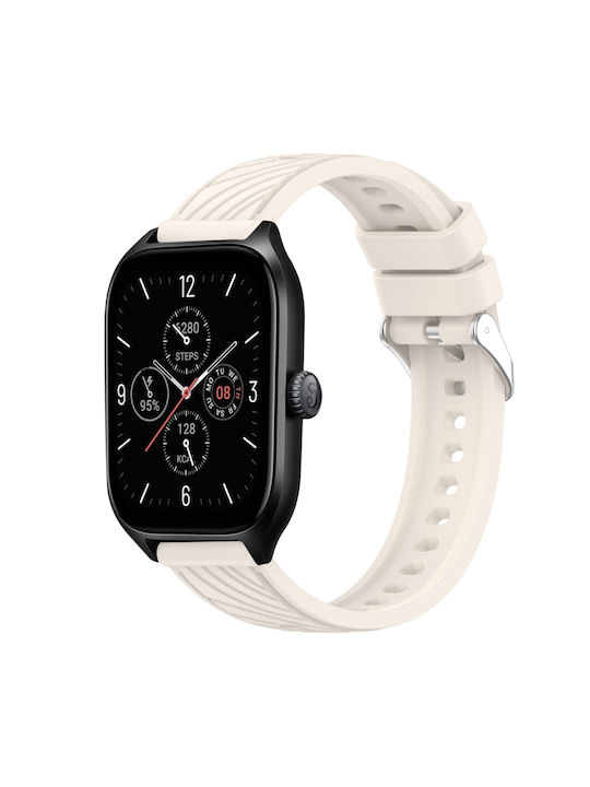 Amazfit Gts 4 Каишка с райе Текстура 20 мм Силиконова каишка за часовник Starlight