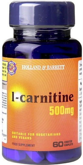 Holland & Barrett L-Carnitine с Карнитин 500mg и Вкус Energy 60 Таблетки
