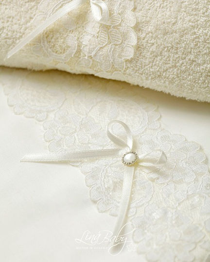 Lina Baby Set Christening Oilcloths Ecru 5 Pieces