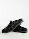 Pantofi Mules Dama Flat De Catifea În Culoare Neagră X27-352-88F-1A-Negru