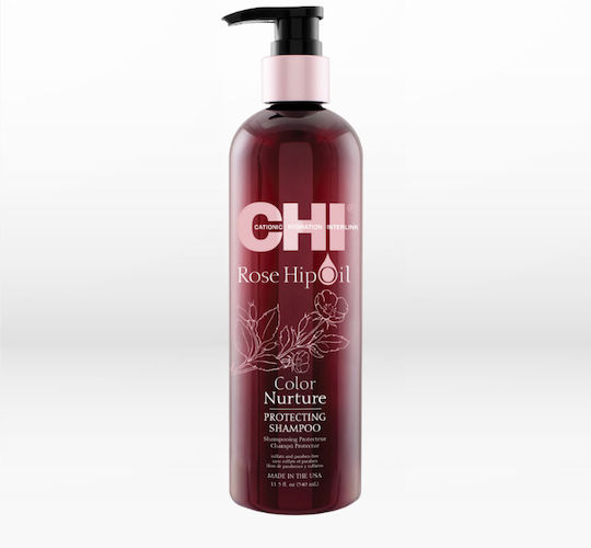 CHI Rose Hip Oil Σαμπουάν Διατήρησης Χρώματος & Λάμψης για Βαμμένα Μαλλιά 340ml