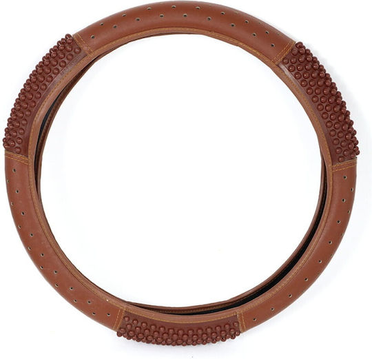 Steering Wheel Leather Cover J-450b S M-ka Brown Small