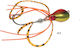 Pregio Micro Real Artificial Bait Fluorescent 10g Red Gold