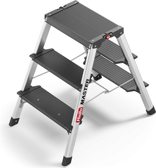 Hailo Aluminium-Leiter mit 2x3 Stufen