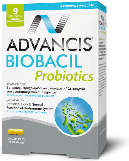 Advancis Biobacil Probiotics Supplement with Probiotics 20 Tablets