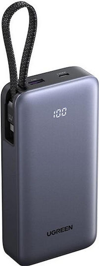 Ugreen PB537 Външна батерия 20000mAh 55W с USB-A порт Power Delivery / Quick Charge / PPS Сива