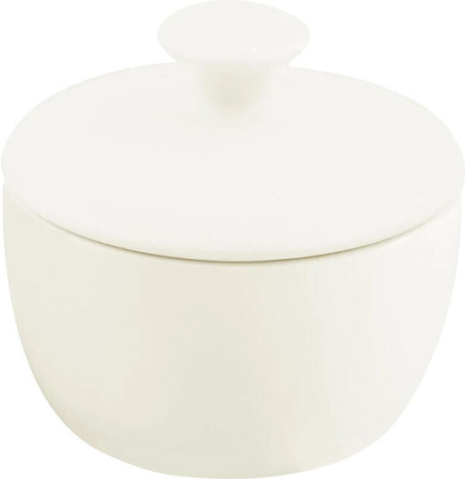 Porland Alumilite Soley Zuckerdose Servierset aus Porzellan Transparent