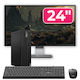 Lenovo ThinkCentre M70s SFF + Monitor 24" Refurbished Grad A (Seria G-G6400/8GB/256GB SSD/Fără sistem de operare)
