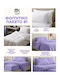 Cokitex Set Single Quilt with Hollowfiber Filling 160x240cm Lilac 6pcs 250 GSM