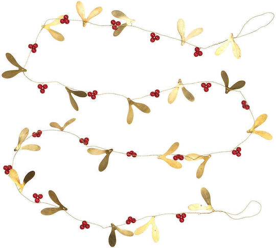 Broste Copenhagen Christmas Garland with Beads Glass Bronze 184cm