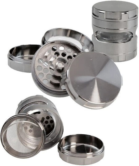 Black Leaf Metal Grinder 56mm 4part Grey