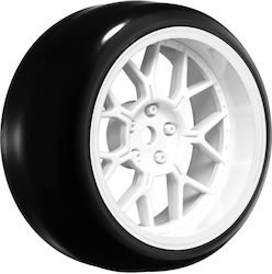 Louise 1/10 Drift Wechselbarer Offset 14-Speichen Rad + Bereifung Set 4 Stück Weiß 12mm Sechskant Louise 1/10 Drift Wechselbarer Offset 14-Speichen Rad + Bereifung Set 4 Stück Weiß 12mm Sechskant