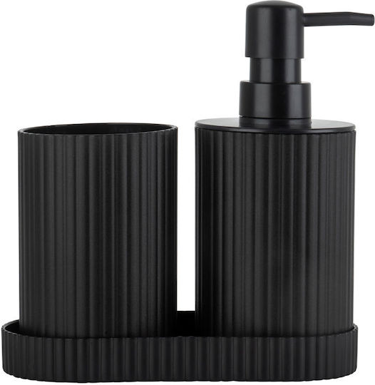 Estia Bathroom Accessory Set Ceramic Black 3 Pieces