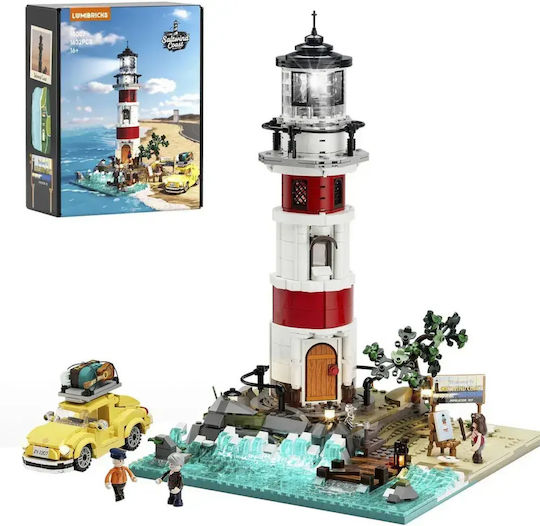 Lumibricks Cuburi de construit educative Sunrise Lighthouse pentru 16+ ani 1632 buc