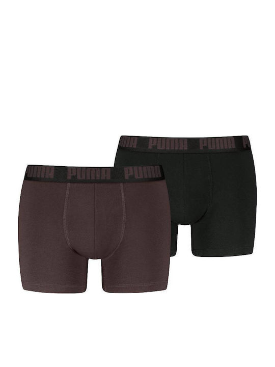 PUMA Everyday Basic Μποξεράκια 2Pack Chocolate / Black