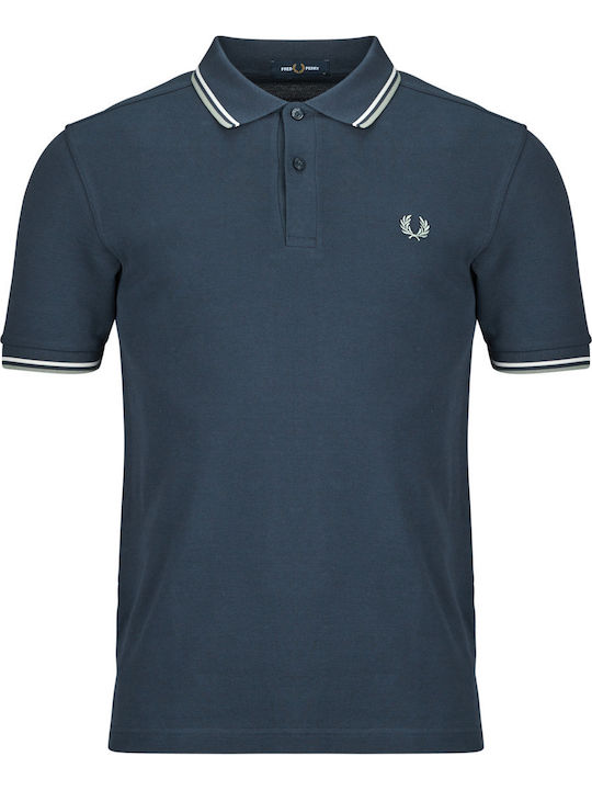 Fred Perry Shirt Polo Μπλούζα Κοντομάνικη Μπλε