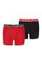 PUMA Slaunted Logo Σετ Παιδικά Μποξεράκια 2τμχ Red / Black