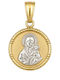 Kids Charm Double Sided Constantine Coin Pendant from 9K White Gold P-88270