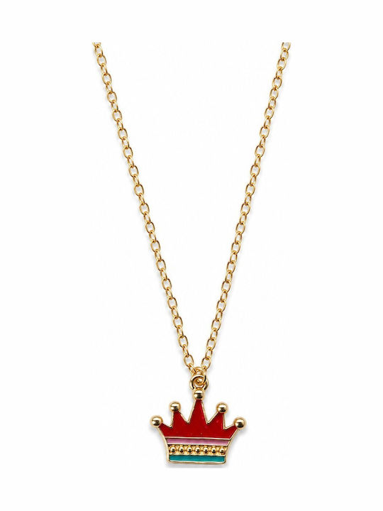 FantazyStores Colier Cu Design Tiara Roșu