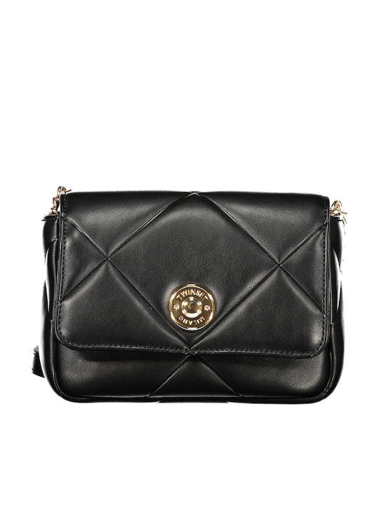 Damenhandtasche mit Klappe Schwarz