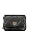 Damenhandtasche mit Klappe Schwarz