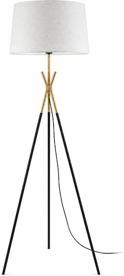 Artekko Floor Lamp Y155xH51cm with E27 Lamp Bulb Base Black