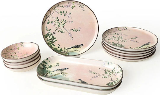 Hermia Multicolor Ceramică Set de Vase 12buc Hermia Multicolor Ceramică Set de Vase 12buc