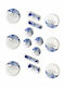 Hermia Alb Ceramică Set de Vase 14buc
