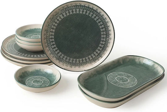 Hermia Verde Ceramică Set de Vase 10buc