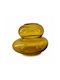 Decorative Vase Glass Yellow 10x10xH10cm