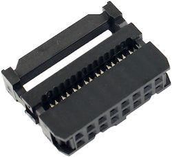 20 Pcs Fc3-16p Female Socket Idc 2.54 Connector 16pin 2x8 Black