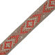 Stoffband Rhomben Polyester Verstärkt Beige Koralle Somon Bronze Lurex Band 2cm Meter