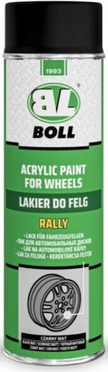 Acrylic Aerosol 500ml Black Metallic Car Rims Boll