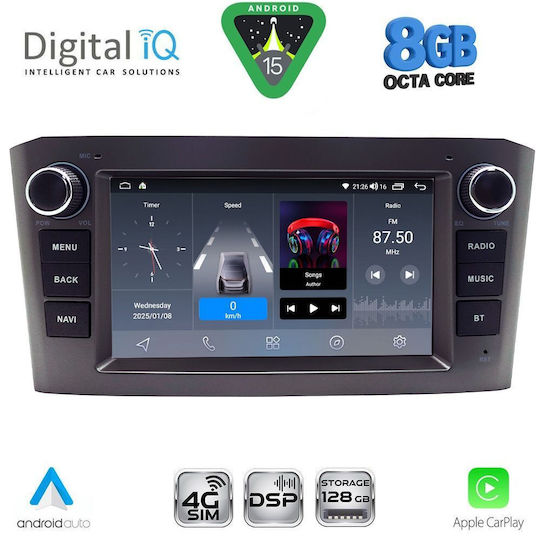 Digital IQ BLM 509BL_CPA 7" Мултимедиен Плейър Фабричен Toyota Avensis T27 Модел 2009-2016 Черен