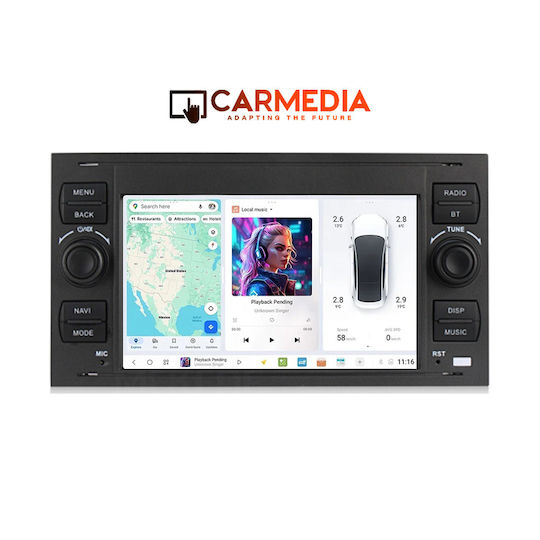 Carmedia Cmt4087a Фабричен 7'' Ford Всичко Черно