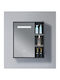 Phoebe Bathroom Mirror Led Touch with Shelf & Cabinet 60x70cm Black