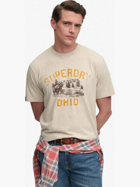 Superdry & Co Tricou Pumice Bej Marl
