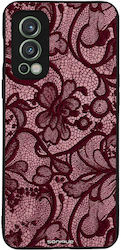 Sonique Diva Series OnePlus Nord 2 5G Mobile Phone Case Burgundy Lace