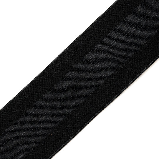 Elastisches Kanten Geflochtenes Polyester Schwarz 5cm Meter