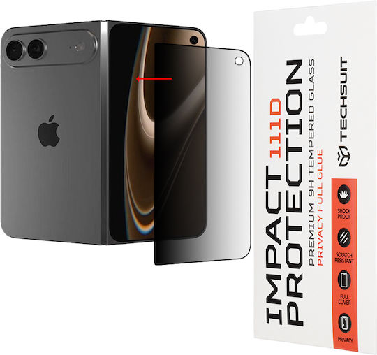 Techsuit Full Glue Privacy Стъклен Протектор Full Face (Iphone Ultra)