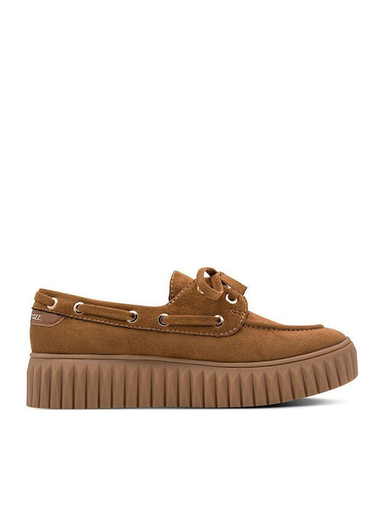 Women's Boat Shoes In Brown Colour