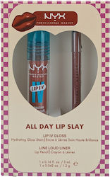 NYX Professional Makeup Lip IV Σετ Μακιγιάζ για τα Χείλη 08 Drippin' In Rose 2τμχ