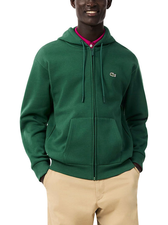 Lacoste Ζακέτα με Κουκούλα Κυπαρισσί