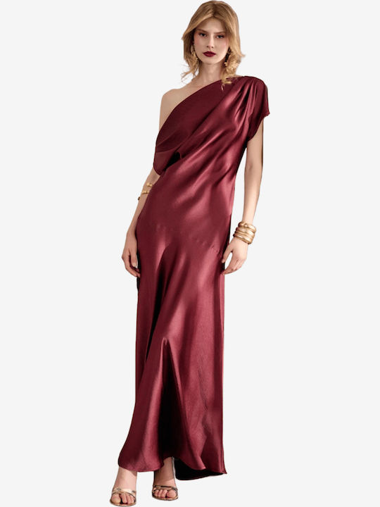 Desiree Summer Maxi Evening Shirt Dress Satin D...
