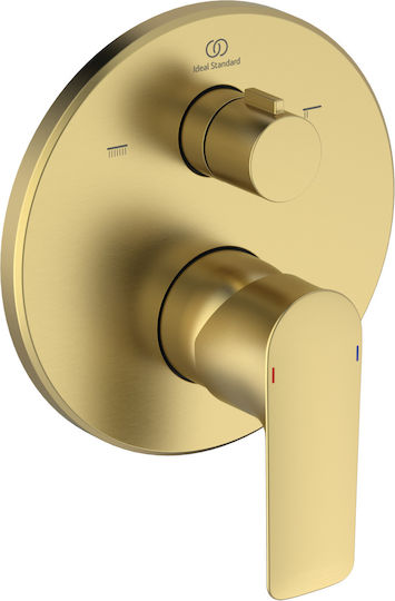 Ideal Standard Σετ Μίκτης & Παροχή Εντοιχισμού για Ντουζιέρα 2 Εξόδων