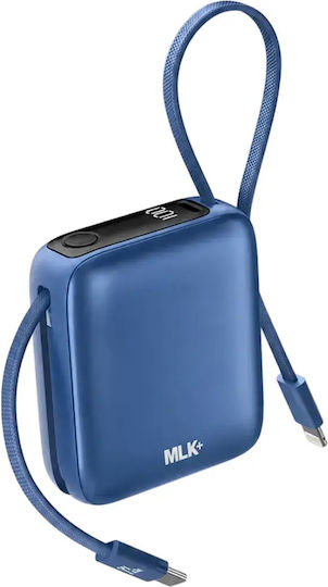 MLK+ LX17 Външна батерия 10000mAh 22.5W с USB-C порт Син
