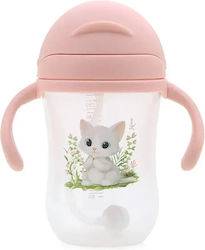 Kiokids Образователно Биберонче Силиконово с Дръжки Розово за 6m+ 300ml