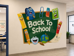 Αυτοκόλλητο Τοίχου- Back To School - 120cm X 92cm