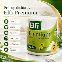 Elfi Prosoape de hartie rolou cu 3 foi Elfi Prosoape de hartie rolou cu 3 foi