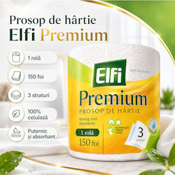 Elfi Prosoape de hartie rolou cu 3 foi Elfi Prosoape de hartie rolou cu 3 foi